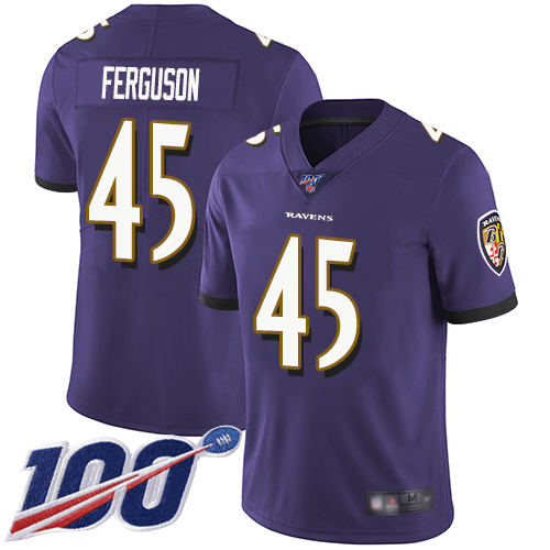 Baltimore Ravens Limited Purple Men Jaylon Ferguson Home Jersey NFL Football 45 100th Season Vapor Untouchable